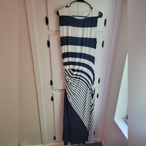 Soft Surroundings Vela Infinity Draped Maxi Stripe Dress XL Petite